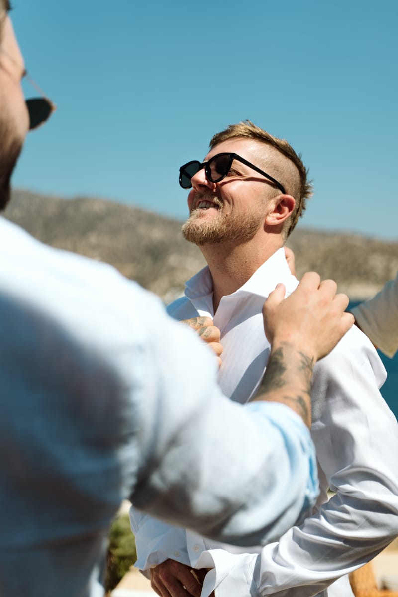 Reni & Jordan Wedding at the Cycladic Gem Villa Ios