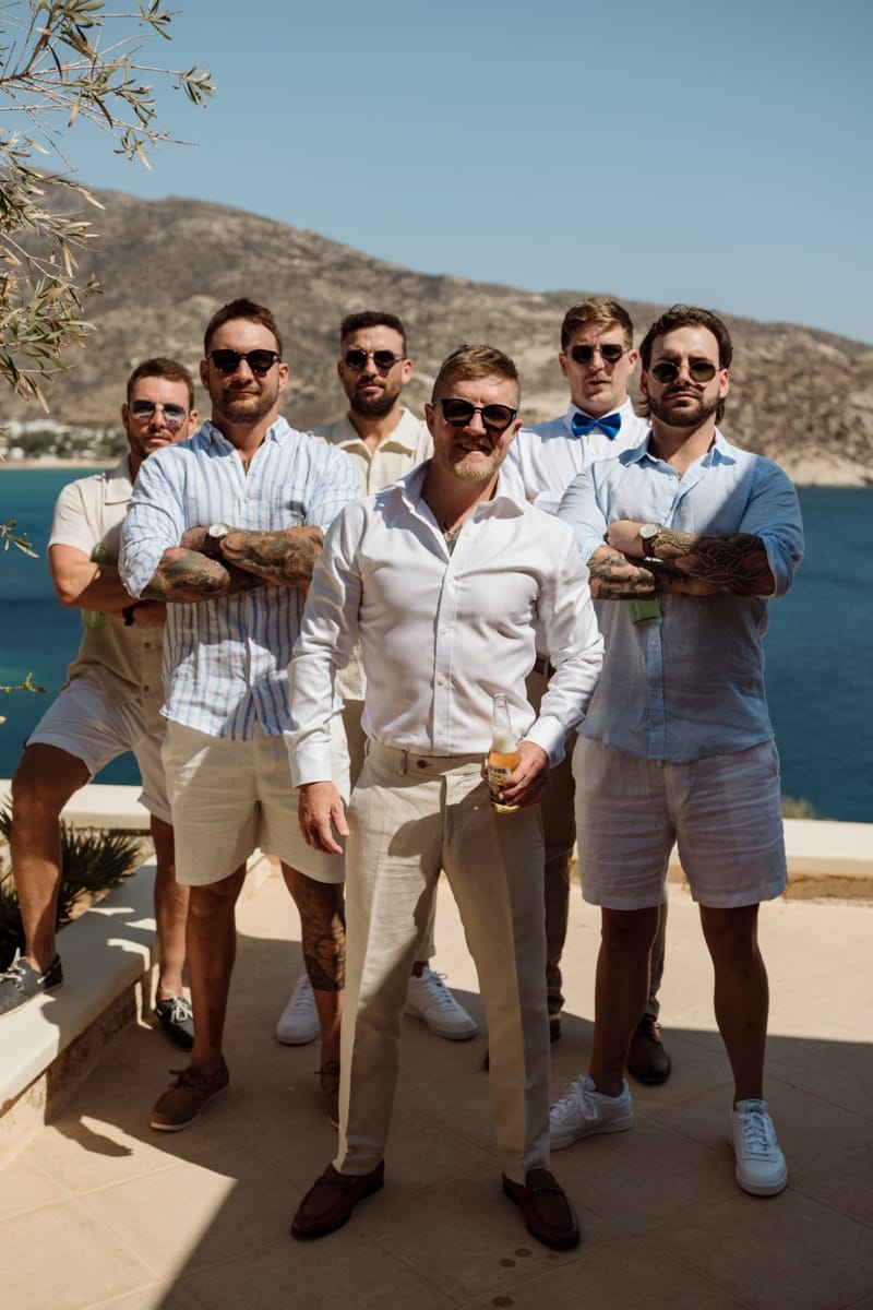 Reni & Jordan Wedding at the Cycladic Gem Villa Ios