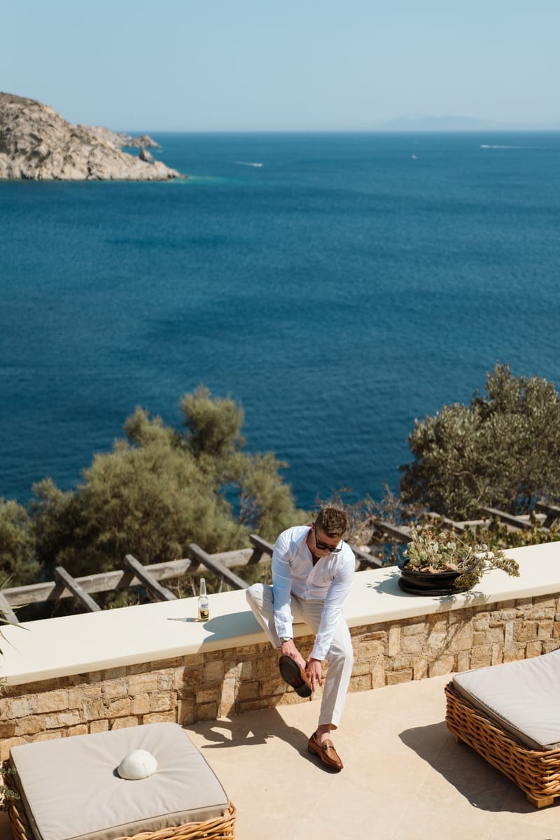 Reni & Jordan Wedding at the Cycladic Gem Villa Ios