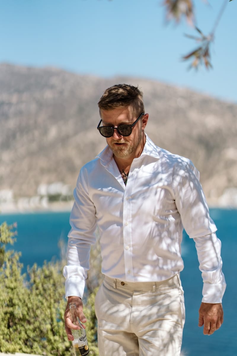 Reni & Jordan Wedding at the Cycladic Gem Villa Ios