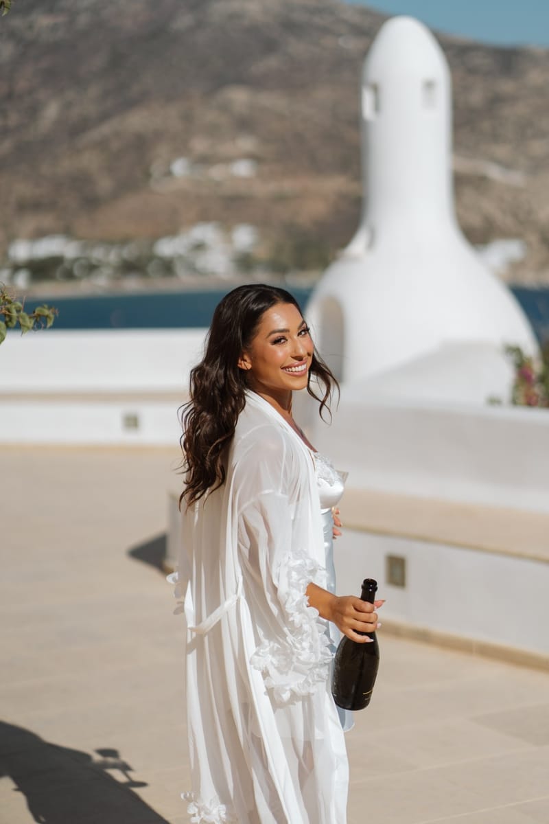 Reni & Jordan Wedding at the Cycladic Gem Villa Ios