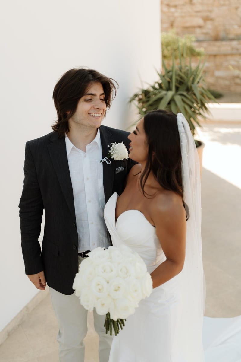 Reni & Jordan Wedding at the Cycladic Gem Villa Ios