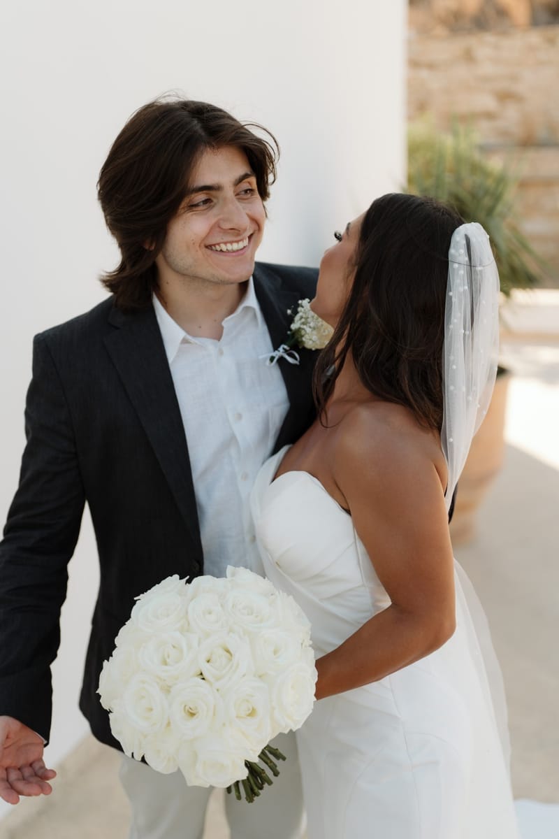 Reni & Jordan Wedding at the Cycladic Gem Villa Ios