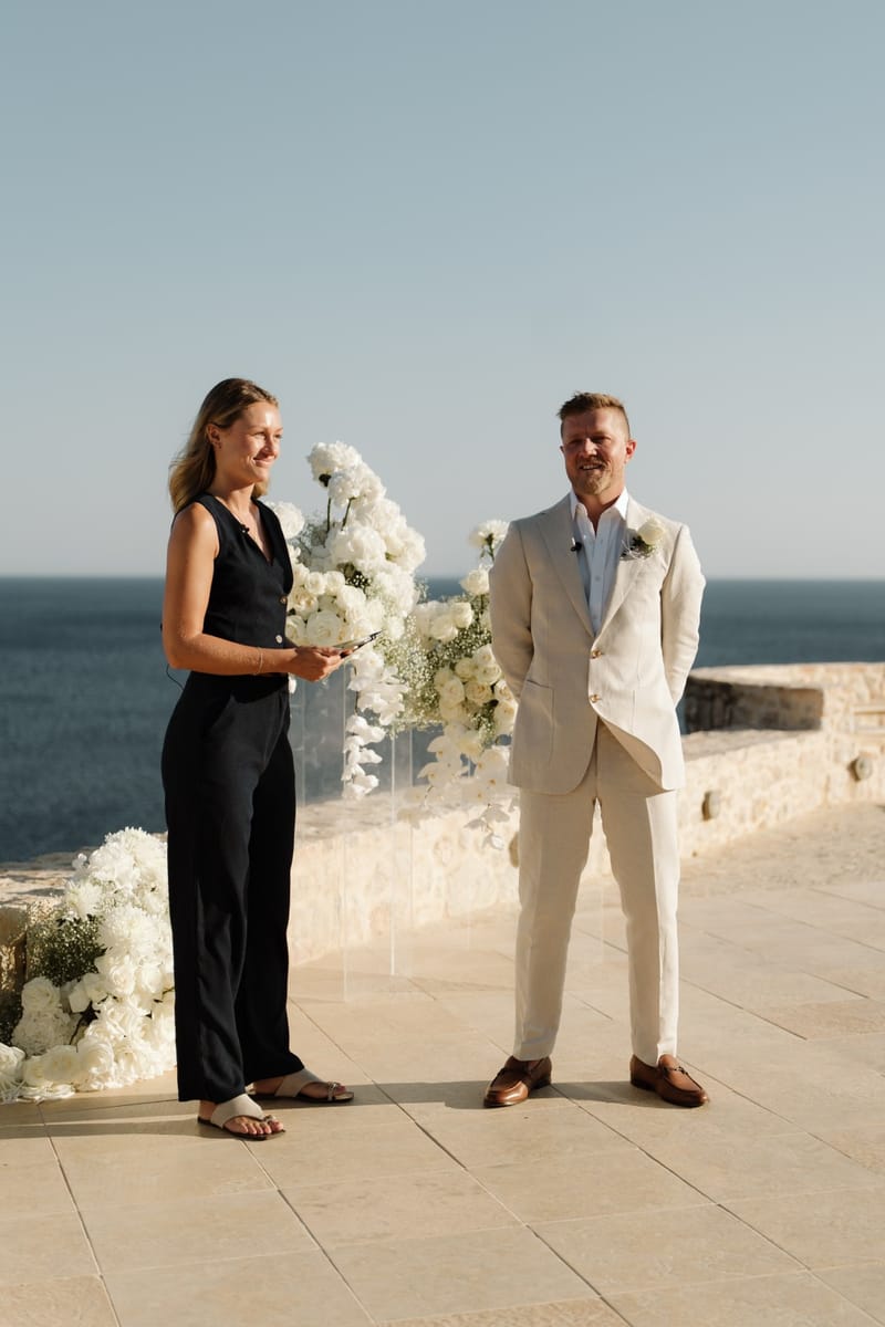Reni & Jordan Wedding at the Cycladic Gem Villa Ios