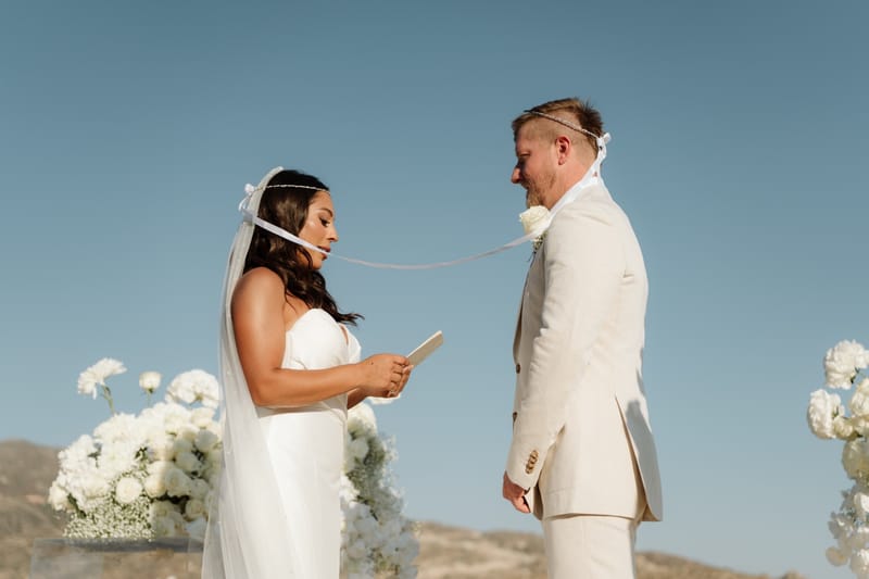 Reni & Jordan Wedding at the Cycladic Gem Villa Ios