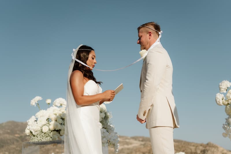 Reni & Jordan Wedding at the Cycladic Gem Villa Ios