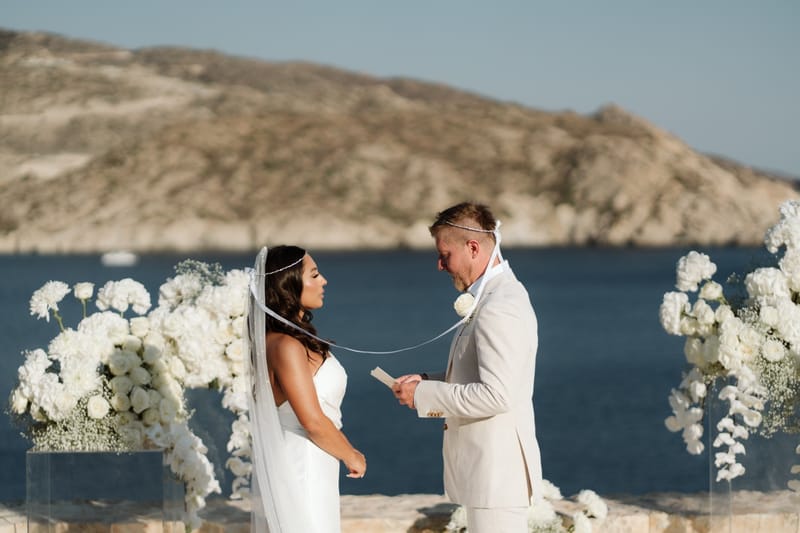 Reni & Jordan Wedding at the Cycladic Gem Villa Ios