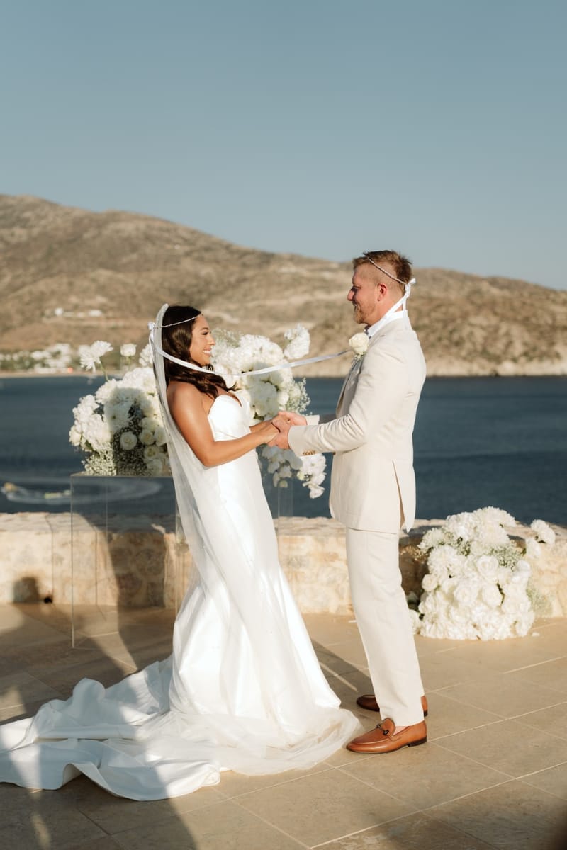 Reni & Jordan Wedding at the Cycladic Gem Villa Ios