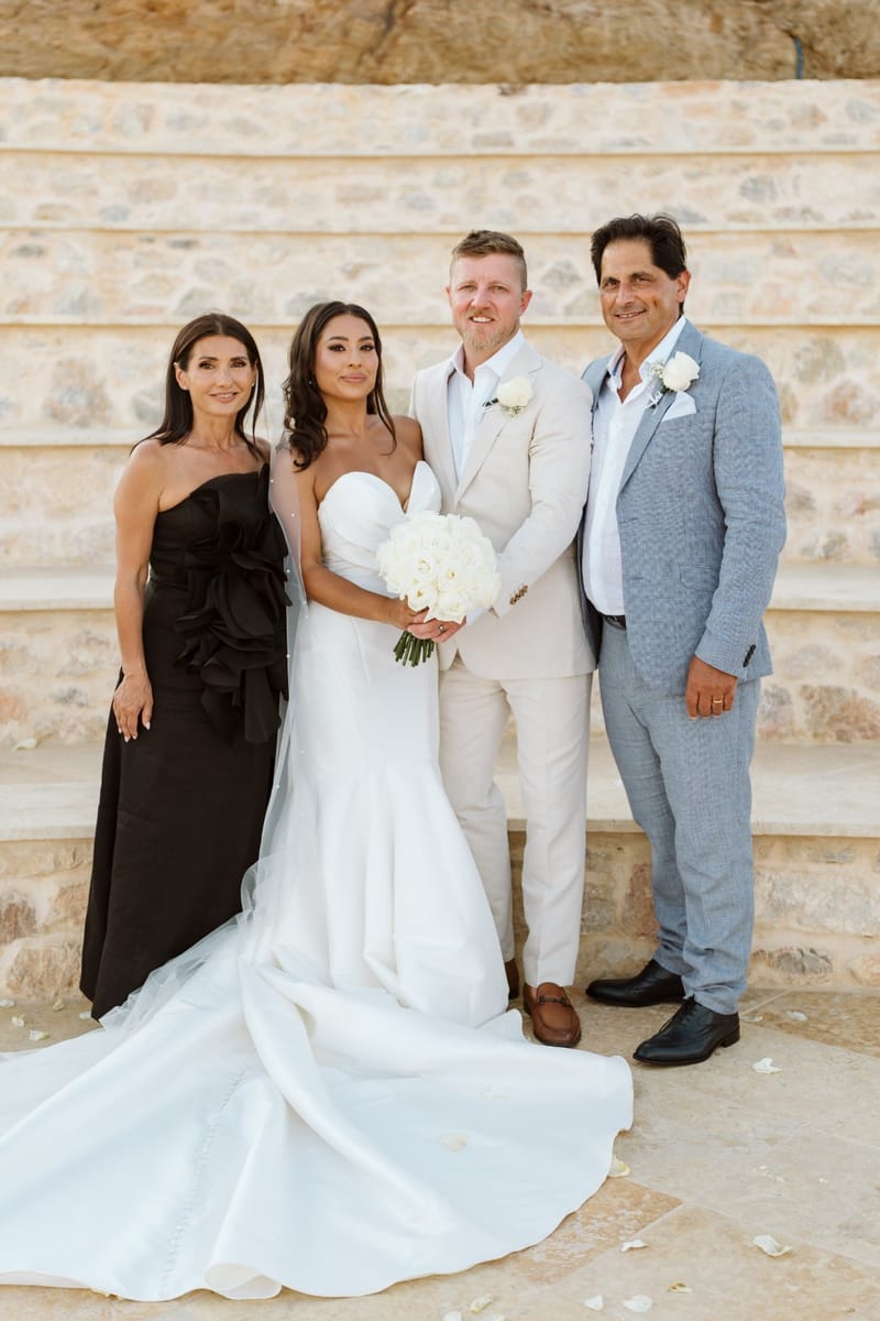 Reni & Jordan Wedding at the Cycladic Gem Villa Ios