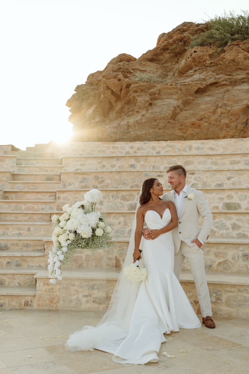 Reni & Jordan Wedding at the Cycladic Gem Villa Ios