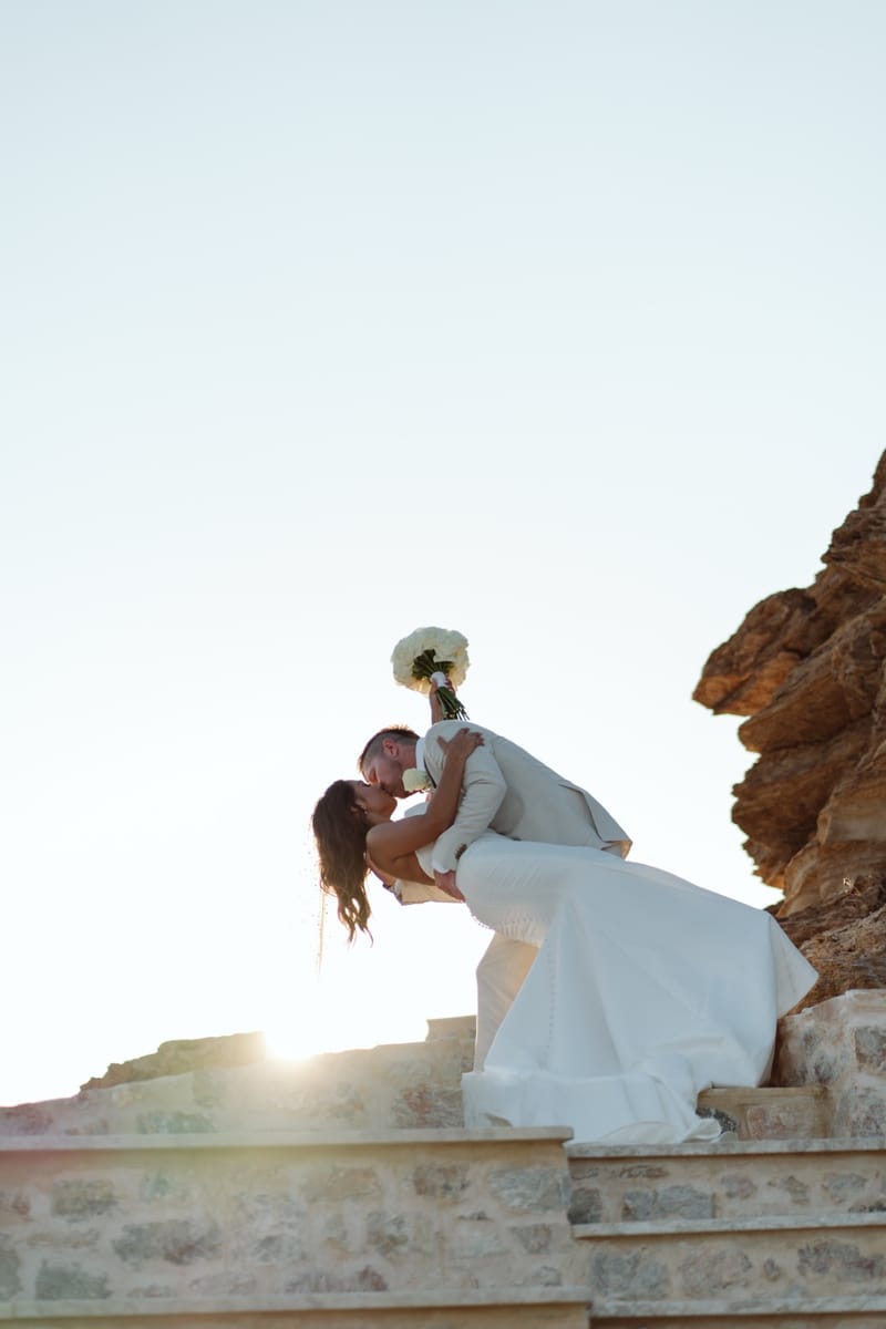 Reni & Jordan Wedding at the Cycladic Gem Villa Ios