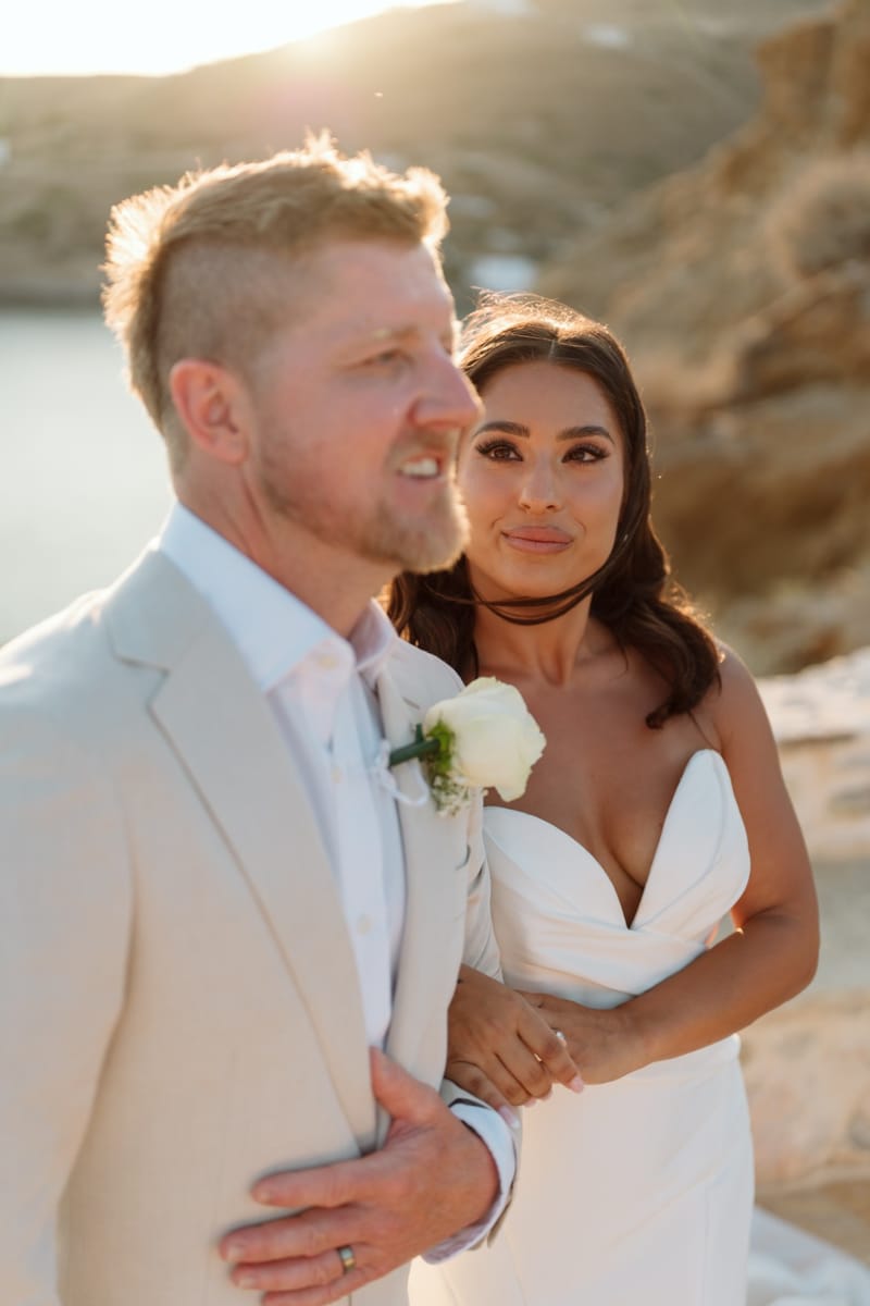 Reni & Jordan Wedding at the Cycladic Gem Villa Ios