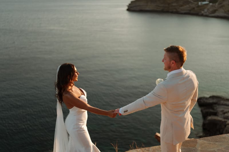 Reni & Jordan Wedding at the Cycladic Gem Villa Ios