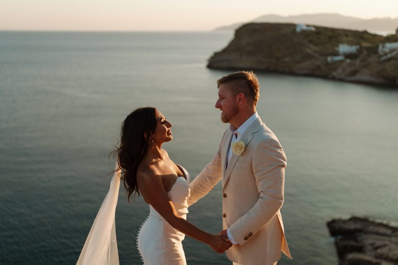 Reni & Jordan Wedding at the Cycladic Gem Villa Ios