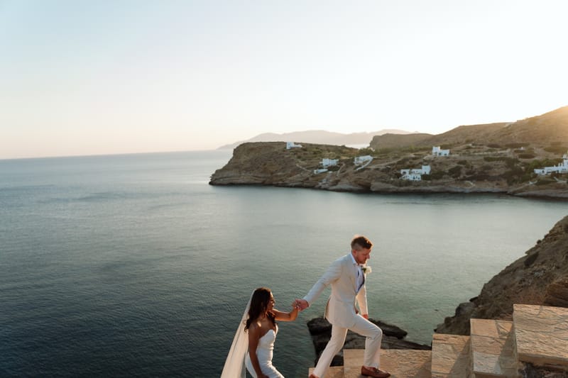 Reni & Jordan Wedding at the Cycladic Gem Villa Ios