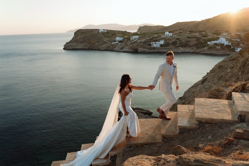 Reni & Jordan Wedding at the Cycladic Gem Villa Ios