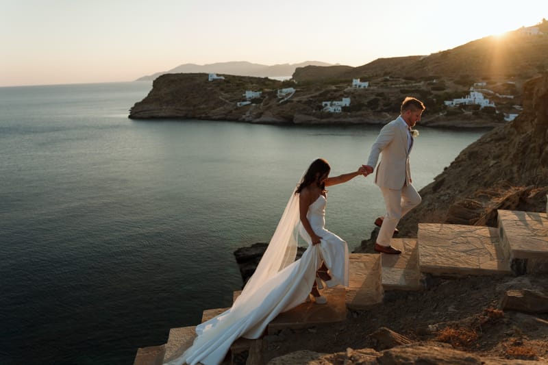 Reni & Jordan Wedding at the Cycladic Gem Villa Ios