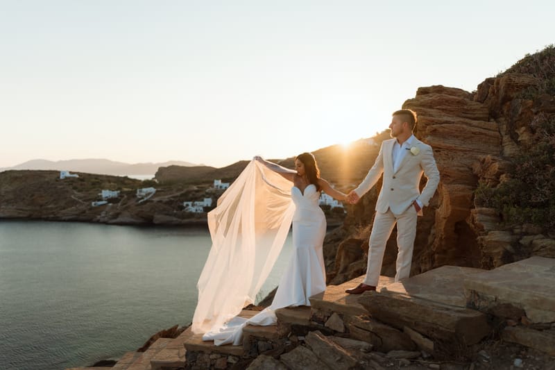 Reni & Jordan Wedding at the Cycladic Gem Villa Ios