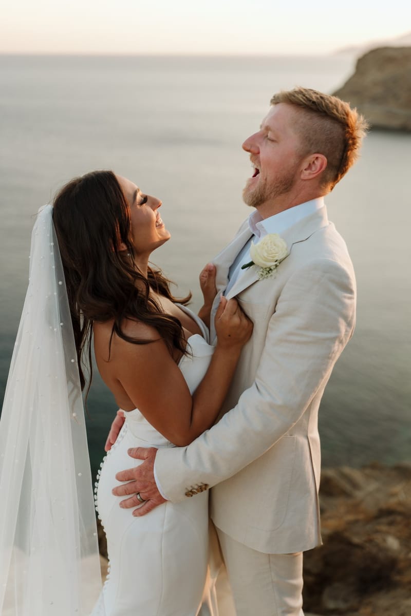 Reni & Jordan Wedding at the Cycladic Gem Villa Ios