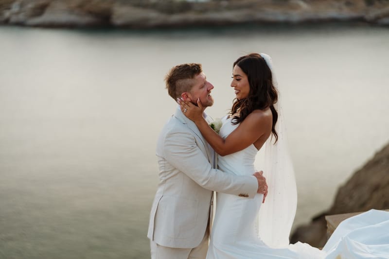 Reni & Jordan Wedding at the Cycladic Gem Villa Ios