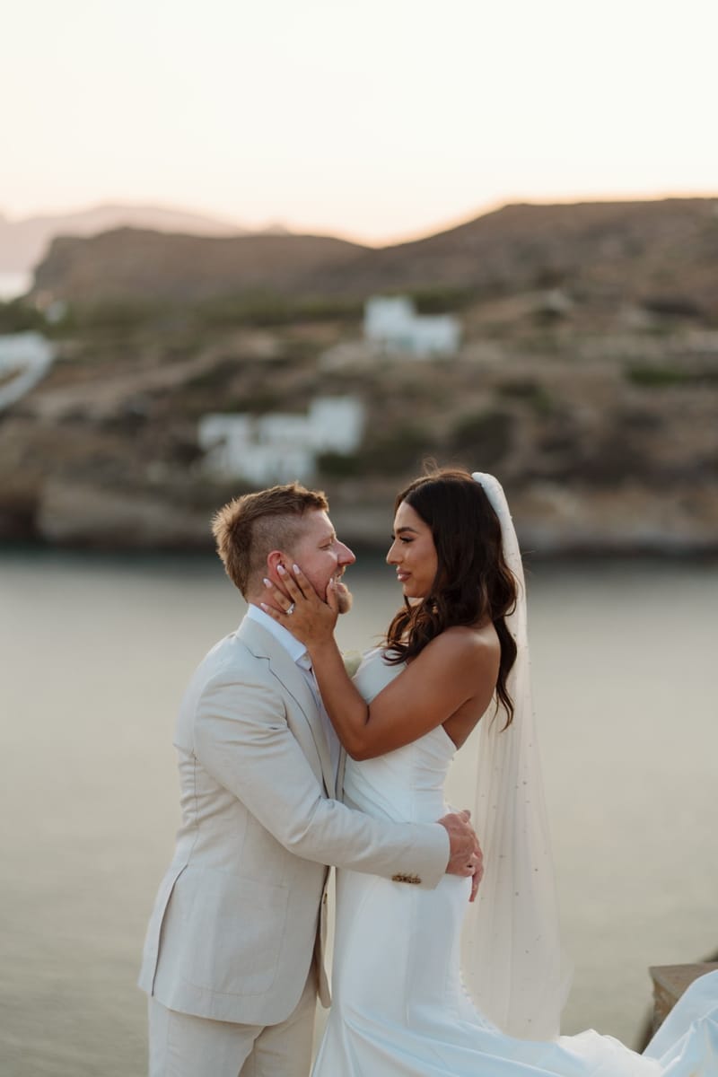 Reni & Jordan Wedding at the Cycladic Gem Villa Ios
