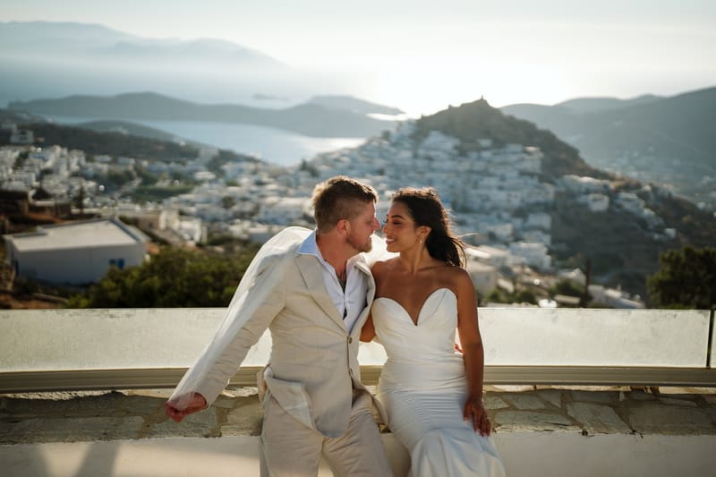 Reni & Jordan Wedding at the Cycladic Gem Villa Ios