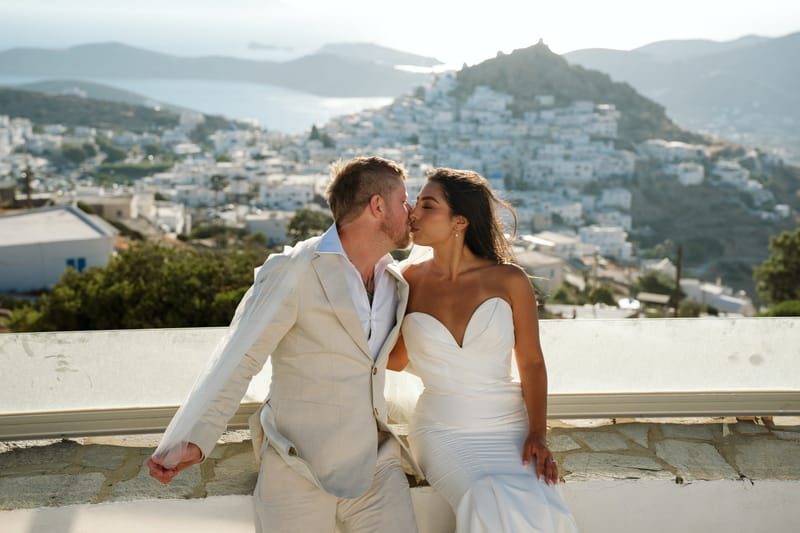Reni & Jordan Wedding at the Cycladic Gem Villa Ios