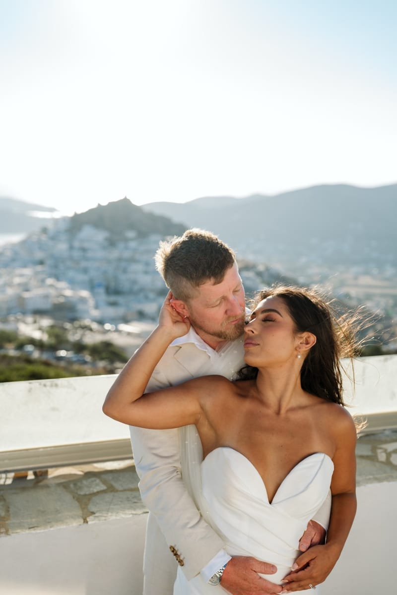 Reni & Jordan Wedding at the Cycladic Gem Villa Ios