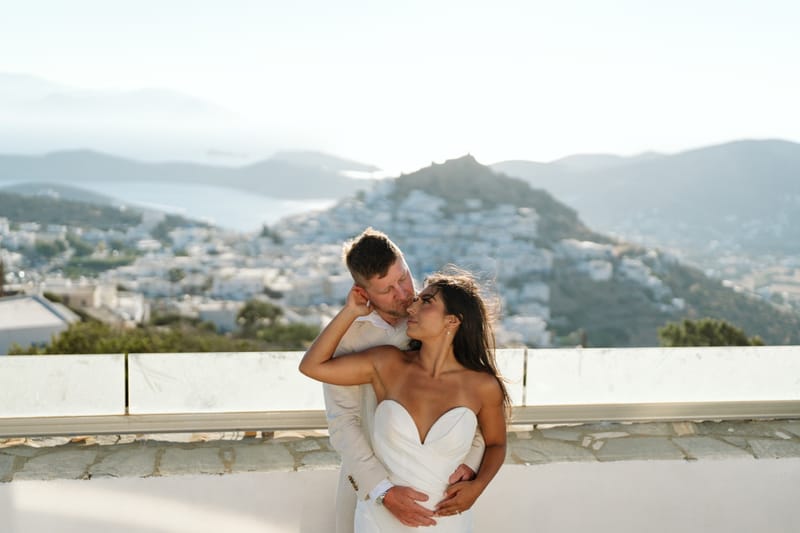 Reni & Jordan Wedding at the Cycladic Gem Villa Ios