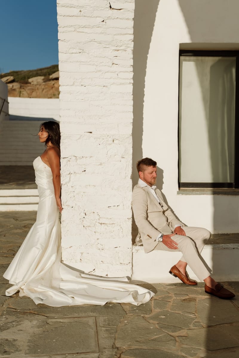 Reni & Jordan Wedding at the Cycladic Gem Villa Ios