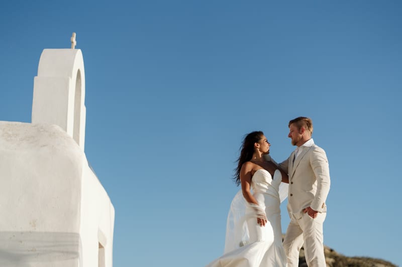 Reni & Jordan Wedding at the Cycladic Gem Villa Ios
