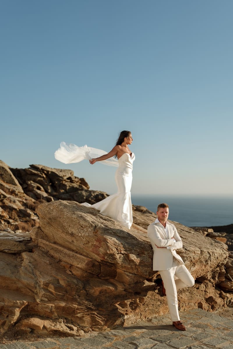 Reni & Jordan Wedding at the Cycladic Gem Villa Ios