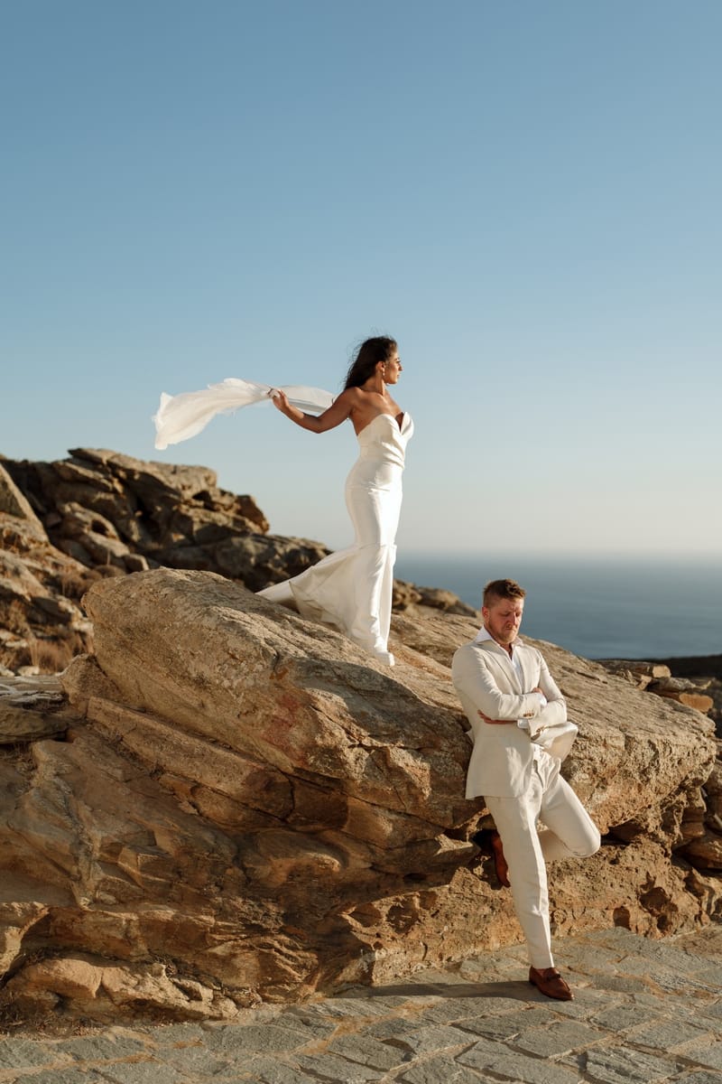 Reni & Jordan Wedding at the Cycladic Gem Villa Ios