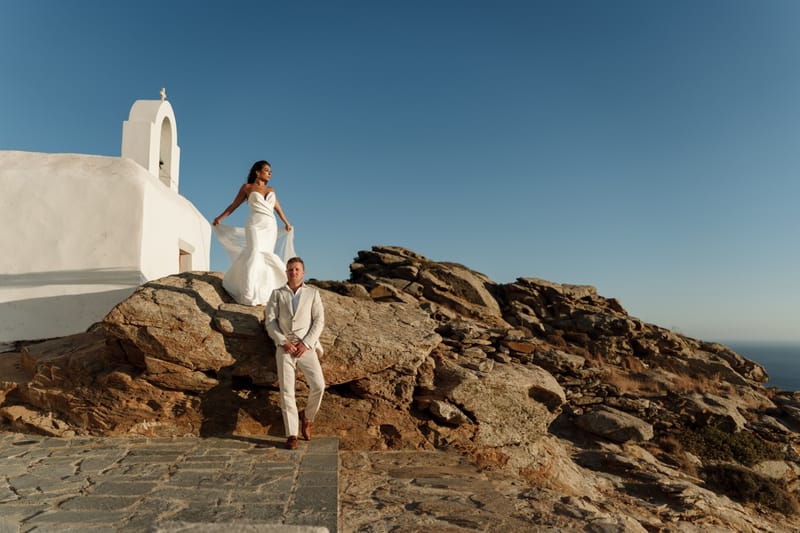 Reni & Jordan Wedding at the Cycladic Gem Villa Ios