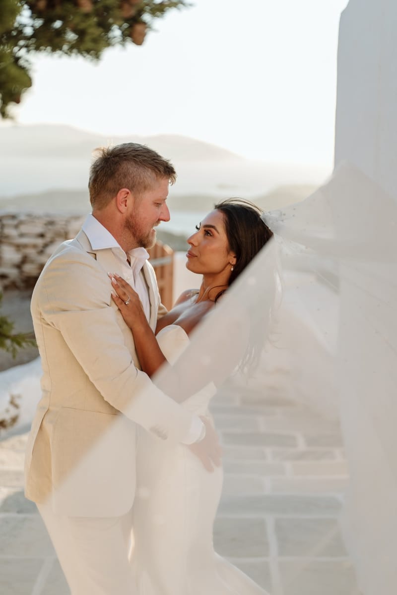 Reni & Jordan Wedding at the Cycladic Gem Villa Ios