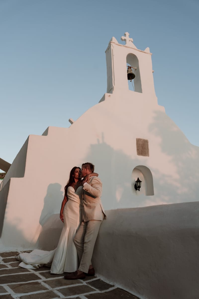 Reni & Jordan Wedding at the Cycladic Gem Villa Ios