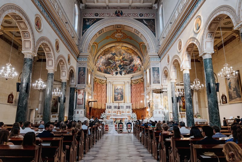 Ceremony at St Dennis Catholic Church Cathedral in Athens