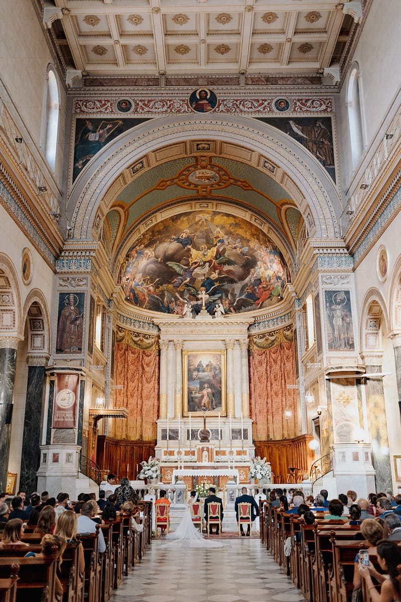 Ceremony at St Dennis Catholic Church Cathedral in Athens