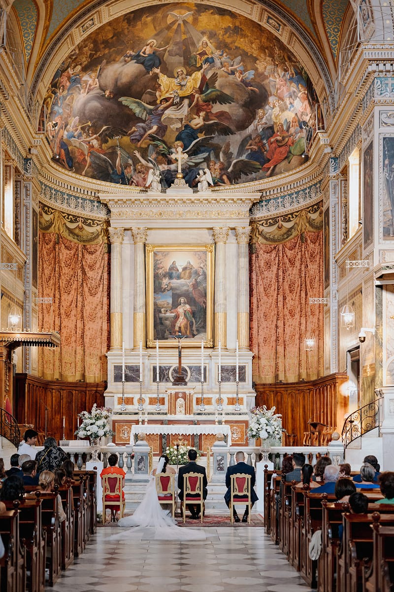Ceremony at St Dennis Catholic Church Cathedral in Athens