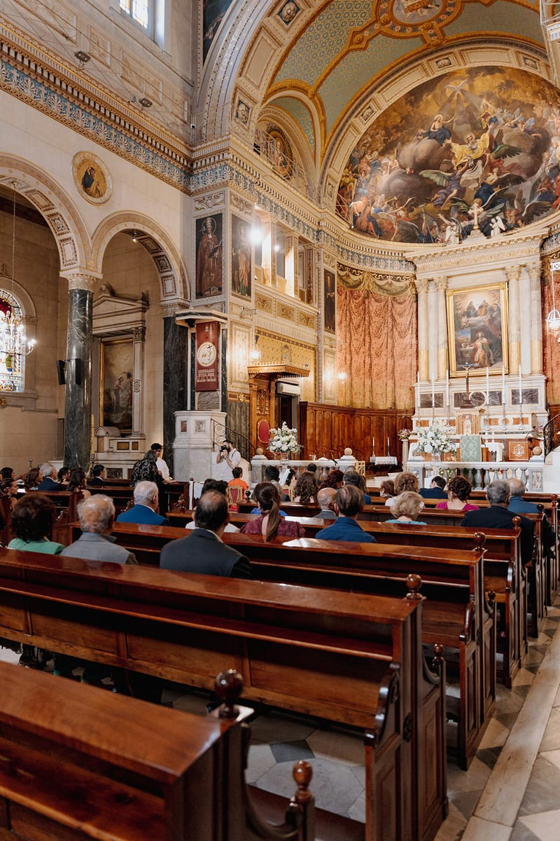 Ceremony at St Dennis Catholic Church Cathedral in Athens