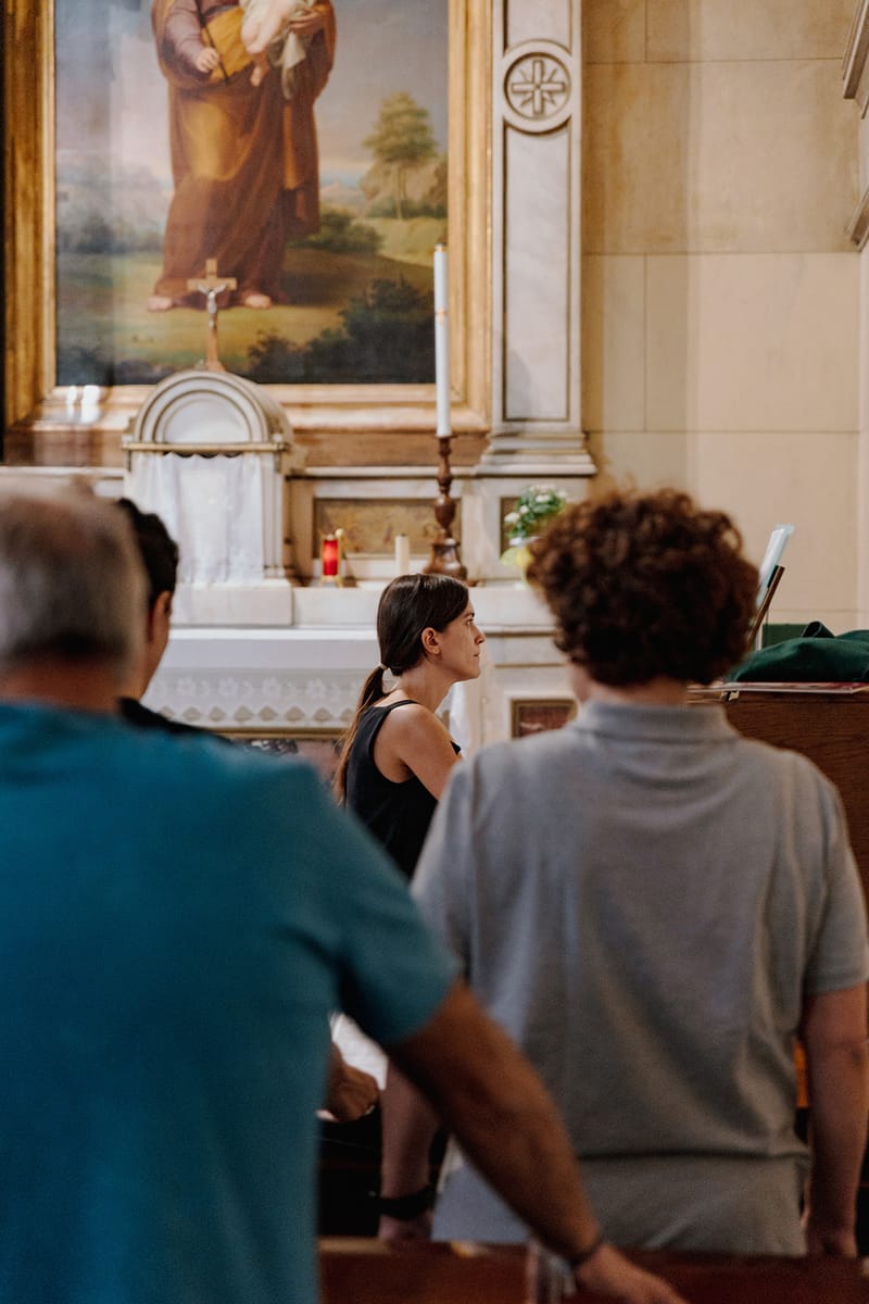 Ceremony at St Dennis Catholic Church Cathedral in Athens