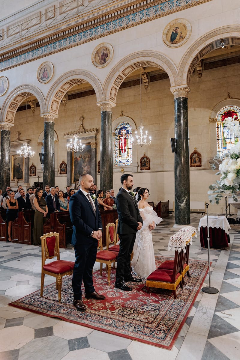 Ceremony at St Dennis Catholic Church Cathedral in Athens
