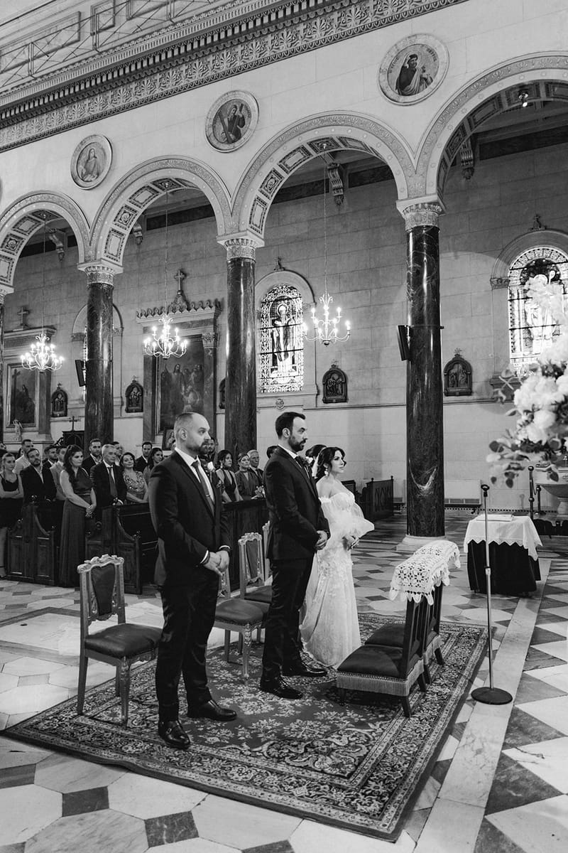 Ceremony at St Dennis Catholic Church Cathedral in Athens