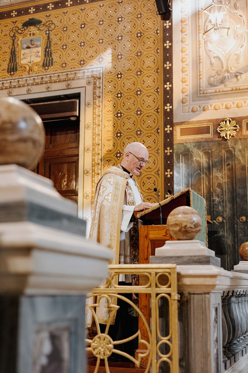 Ceremony at St Dennis Catholic Church Cathedral in Athens