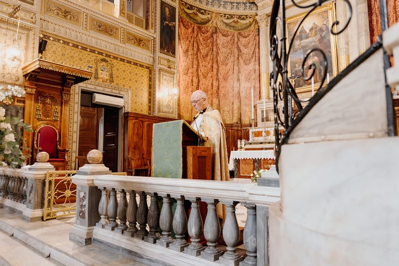 Ceremony at St Dennis Catholic Church Cathedral in Athens