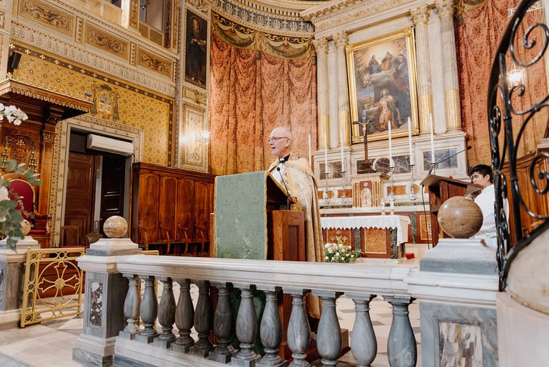 Ceremony at St Dennis Catholic Church Cathedral in Athens