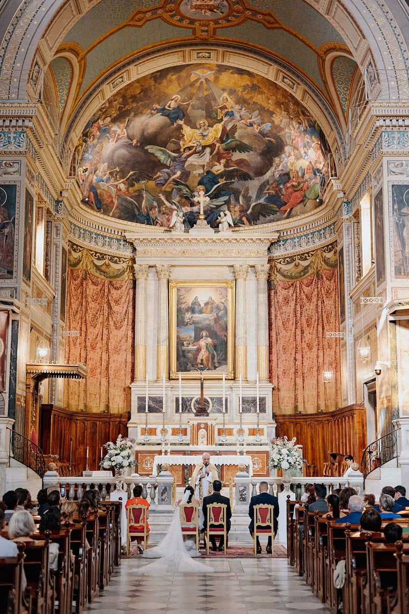 Ceremony at St Dennis Catholic Church Cathedral in Athens