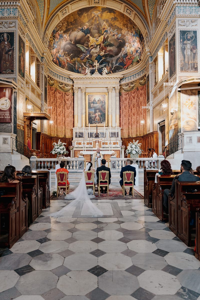 Ceremony at St Dennis Catholic Church Cathedral in Athens