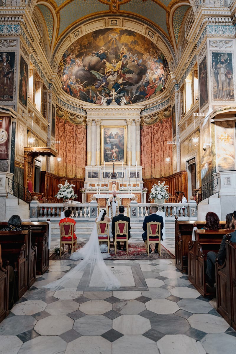 Ceremony at St Dennis Catholic Church Cathedral in Athens