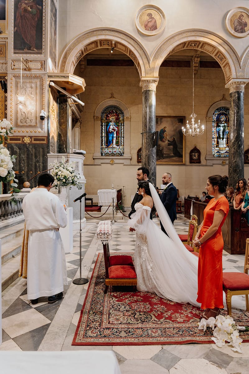 Ceremony at St Dennis Catholic Church Cathedral in Athens